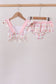 Pink bow castle ruffle 2pc swimsuit