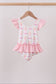Pink bow castle ruffle one-piece swimsuit