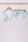Green plaid horse applique 2pc swimsuit