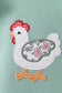 Sage Chicken Applique Bloomer Set