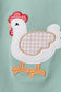Sage Chicken Applique Set