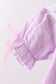 Lavender Smocked Embroidered Bow Jacquard Bloomer Set