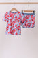 Blue Floral Bamboo Set