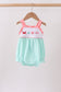 Green Marine Embroidered Jacquard Bubble