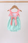 Green Marine Embroidered Jacquard Bubble