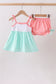 Green Marine Embroidered Jacquard Bloomer Set