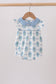 Blue Retro Floral Bubble