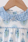 Blue Retro Floral Bubble