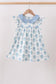 Blue Retro Floral Dress