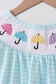 Blue Umbrella Smocked Set