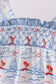 Blue Sailboat Smocked Bubble