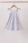 Blue Floral Bow Dress