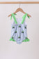 Blue Tractor Stripe UPF Swim One-Piece