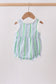 Green Stripe Smocked Bow Seersucker Bubble