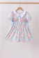 Blue Hydrangea Smocked Pearl Dress