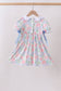 Blue Hydrangea Smocked Pearl Dress