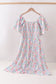 Blue Hydrangea Smocked Women Dress