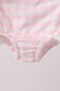 Pink Plaid Bow UPF Swim Set