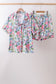Pink Floral Bamboo Pajamas Women Set