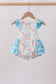 Blue Floral Ruffle Bubble