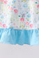 Blue Floral Ruffle Set