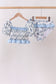Blue Beach Smocked UPF Women Swim Set