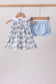 Blue Beach Bloomer Set
