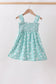 Sage Floral Smocked Dress
