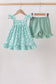 Sage Floral Smocked Set