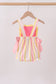 You're my sunshine Stripe Embroidered Bow Bubble