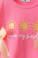 You're my sunshine Embroidered Bow Stripe Bloomer Set