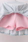 Pink Bear Floral Applique Skorts Set