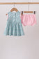 Green Floral Smocked Bloomer Set