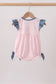 Pink Apple Plaid Embroidered Bubble