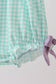 Mint Puppy Plaid Embroidered Bubble