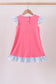 Pink ABC Appliqué Ruffle Dress