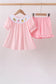 Pink Apple Bus Smocked Ruffle Set