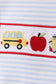 Blue Apple Bus Embroidered Top