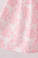 Pink Rose Apple Embroidery Ruffle Dress