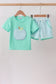 Green Apple Embroidered Set
