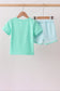 Green Apple Embroidered Set