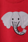 Maroon Alabama Elephant Applique Set
