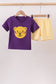 Purple LSU Tiger Applique Set