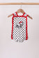 Red Georgia Bulldog Applique Ruffle Bubble