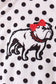 Red Georgia Bulldog Applique Ruffle Bubble