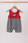 Red Georgia Bulldog Applique Jon Jon