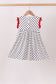 Red Georgia Bulldog Applique Dress