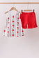 Red Apple Pencil Ruffle Set