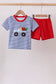 Red Apple Truck Appliqué Set