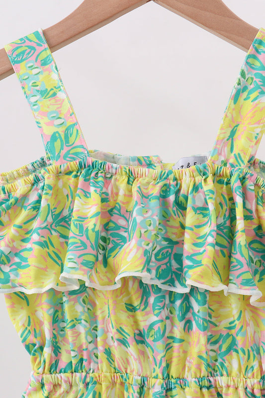 Yellow Lily Floral Jumpsuit